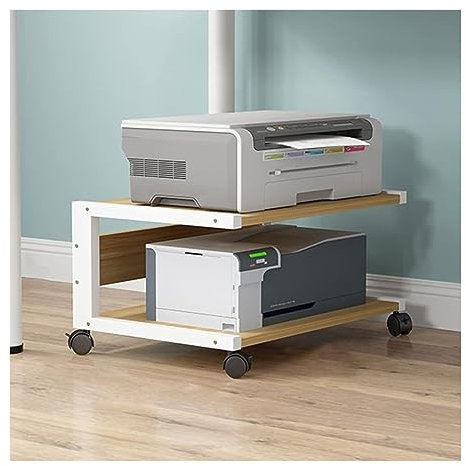DruckerstäNder Druckertisch Unter Dem Schreibtisch-Druckerständer, Rollender Druckerständer, 2-stufiger Mobiler Büro-Kopierer-Ständertisch Für Das Heimbüro Druckerschrank ( Color : D , Size : 50*40*30