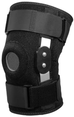 ZONADAH Sports Knee Brace with Aluminum Alloy Support, Adjustable Compression Pad for Running, Basketball, Football, Volleyball, Joint Stabilizer (38-45cm)
