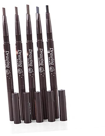 Mipcase Matita Sopracciglia Con Spazzola Angolata Portatile Media Resistente Macchie e Sudore Per Trucco Naturale e Preciso