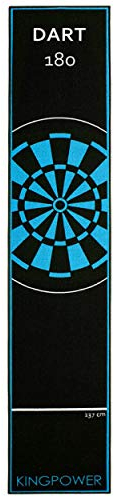 Kingpower Dart Teppich Blau Target Oche Matte Steeldart Dartpfeile Zubehör Dartteppich Dartboard Darts Abwurflinie Schutz Gummi Boden Dartscheibe 290 x 60 cm