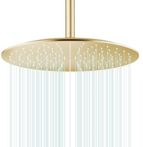 16 Zoll High Flow Edelstahl Regenduschkopf: ultradünnes Design mit Druckerhöhung für ein fantastisches Duscherlebnis