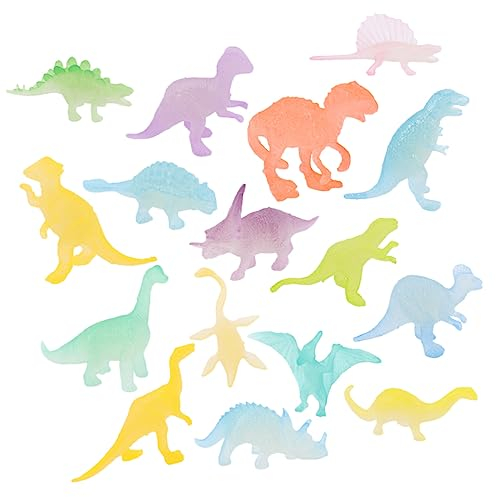 ifundom 16stücke Leuchtende Dinosaurier Spielzeug Glow Im Dunkeln Dinosaurier Modell Für Junge Mädchen Geschenke Kleine Dinosaurierfiguren Für Bonbontüten Ostergeschenke Partygeschenke
