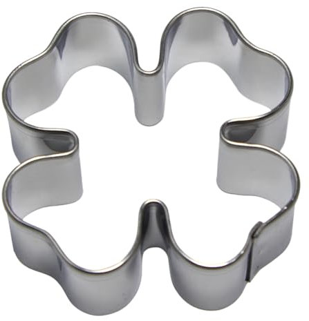 BekkiB - Ausstecher Kleeblatt - ca. 4 x 4 cm - Spülmaschinengeeignete Klee-Ausstechform aus Edelstahl - Zum Backen von Plätzchen - 7818