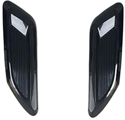 Auto Ansaugrohr Auto-Außenzubehör Universelle Auto-Luftstromansaughaube Lufthutze Motorhaubendekorabdeckung Seitliche Luftauslasshaube Auto Lufteinlass Ansaugschlauch(Black Side Vent)