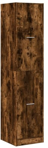 vidaXL Apothekerschrank Räuchereiche 40x41x174,5 cm Holzwerkstoff