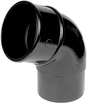 68mm Round Gutter Pipe 112 Degree Offset Bend| DownPipe Fittings Black - Pack of 2