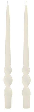 Voluta spiral handgjorda ljus set om 40 cm – höjd 40 cm - grädde - Cereria Di Giorgio