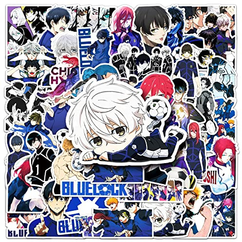 LYLSDSB Blue Lock Aufkleber 50 Stück Wasserdicht Funny Cartoon Anime Sticker für Laptop Wasserflasche Skateboard Gepäck Fahrrad Auto Computer,Vinyl Niedliche Coole Stickers für Teenager Erwachsene