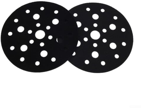 Almohadilla protectora para máquina de molienda, 6 pulgadas y 25 agujeros con propiedades de absorción de impactos para eficiencia de pulido y lijado, incluye 2 almohadillas