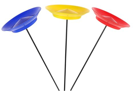 MOLUCKFU Set di 3 Piatti da Giocoleria con Bastoncini in Plastica, Kit di Giocoleria per Principianti, Allenamento Coordinazione e Spettacoli Circensi e Gruppi