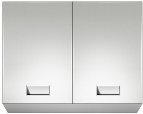 Armario Metálico de Acero Inoxidable Proceso de Trefilado Armarios Metalicos Garaje de Pared Apto para La Cocina, El Baño y El Exterior Estantes Ajustables(110 * 35 * 61cm)