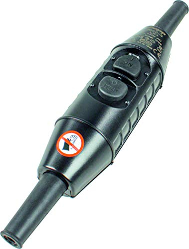 as - Schwabe PRCD-S Personenschutz-Zwischenschalter, Auslösezeit 30ms, DGUV-I 203-006 konform, zur Kabelmontage, mit Funktionsanzeige, IP55, 230V/16A, Made in Germany, schwarz, 45305
