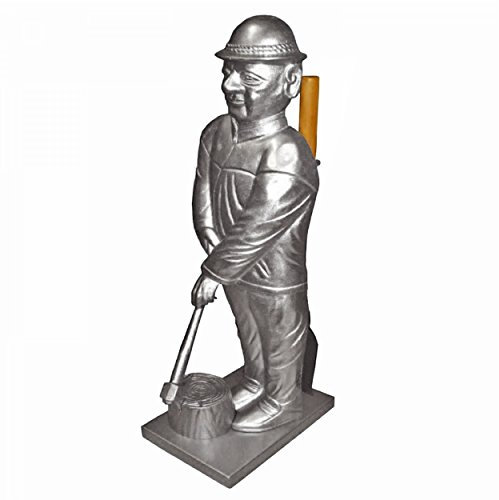 Kaminbesteck / Kamingarnitur Holzfäller Silber / Gusseisen 3-tlg. 73cm