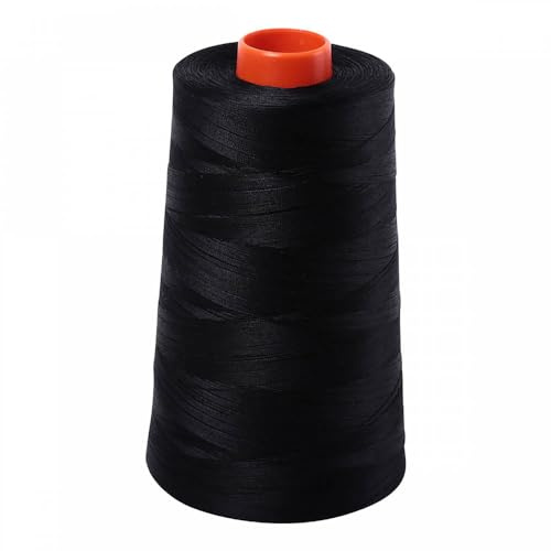 Aurifil 2692 Mako 50 Wt 100 % bomullstråd, 6,452 Yard kon svart