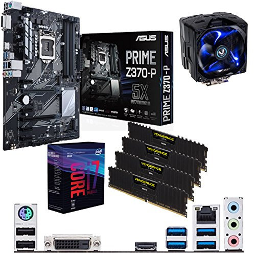 Components4All Intel Coffee Lake Core i7 8700K 4.8GHz Overclocked CPU, ASUS Prime Z370-P Motherboard, 32GB 3200MHz Corsair DDR4 RAM & Sapphire Vapor-X Cooler Pre-Built Bundle