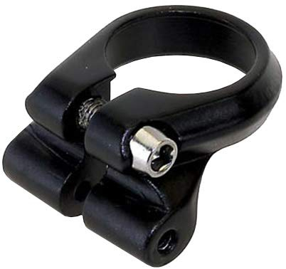 M-WAVE Unisex – Erwachsene RACKY Sattelklemme mit Gepäckträgerbefestigung, schwarz, Ø 34,9 mm