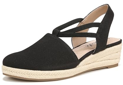 Life Stride Womens Katrina 2 Espadrille Slip On Black 8 M