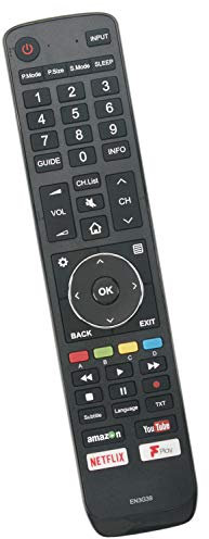 ALLIMITY T210141 EN3G39 Reemplace el Control Remoto por Hisense UHD TV with Netflix F-Play Youtube H43A6250UK H55A6200UK H65A6250UK H49N5700UK H43A6200UK H50A6250UK H65A6200UK H50N5300UK H50A6200UK