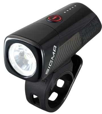 SIGMA- Buster 400 FL | Lámpara para Bicicleta con 400 lúmenes | Luz Frontal Recargable con Cinco Variantes de luz | con función de «liberación rápida