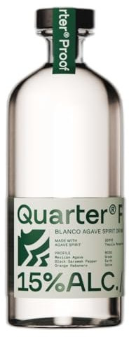 Quarter Proof | Light Blanco Agave Tequila Spirit 70cl | 15% Vol | Low Calorie, Vegan, Sugar Free Tequila Inspired by Mexico, Distilled in the UK