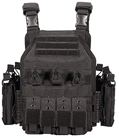 YAKEDA Quick Release Tactical Outdoor Vest for Adult (BK)
