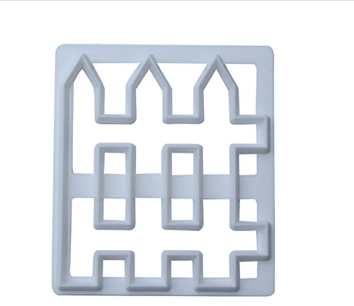 VIFERR Molde para Fondant, Cortador de Galletas para Valla de Madera, Molde de Fondant de Plástico Molde para Pasteles de Valla para Hornear DIY Decoración del Borde de la Torta