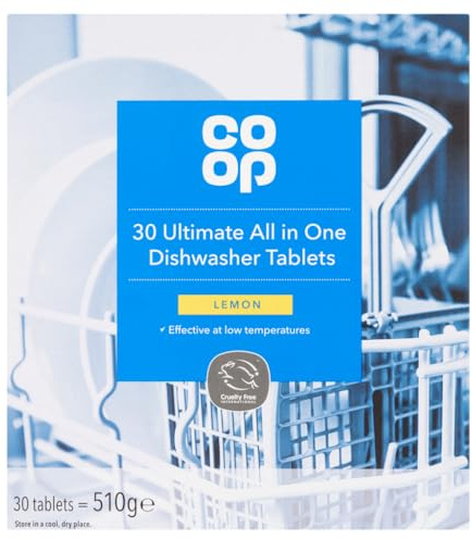 Co-op 30 Ultimate All in One Dishwasher Tablets Lemon 510g