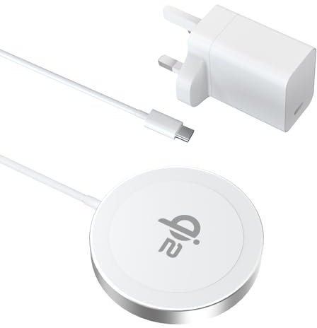 Minthouz Caricatore wireless magnetico Qi2, caricatore wireless certificato Qi2 da 15 W, pad di ricarica magnetica per iPhone serie 15/14/13/12, Airpods 2/3/Pro e altri dispositivi abilitati Qi