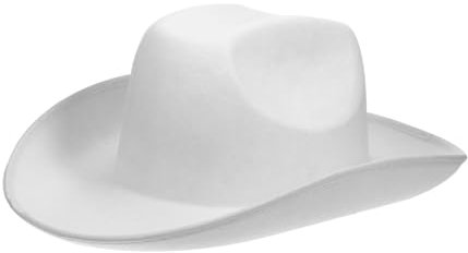 ibasenice Weißer Cowboyhut Aus Filz Verstellbarer Damenhut Cowgirlhut Für Frauen Hut Für Frauen Filzhut Mit Verstellbarem Nackenband
