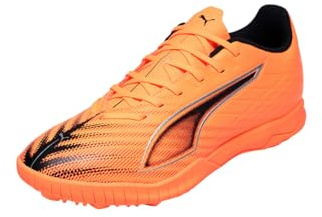 PUMA Chaussures de Football Ultra 6 Play TT Unisexes, Heat Fire PUMA Noir/Rouge Brillant, 44 EU