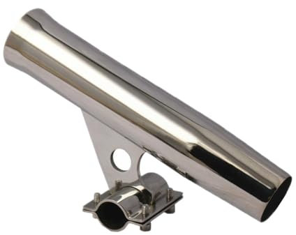 PBDEIOEOE Angelrutenhalter,Rutenhalter, Boot Zubehör marine Edelstahl Clam auf 1 Schiene 10 zoll Angelrute Halter for Boot