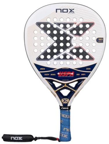 Padel Racket Attack USPA 12K Exclusive Edition 2025 | Official NOX USPA Circuit Pala Padel | 12K Carbon & Diamond Shape | Powerful HR3 Black Eva Core | Rough Sand Surface | Racquet for Adults