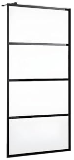 Vente-unique - Paroi de douche à l'italienne style industriel - 120 x 200 cm - INAYA II