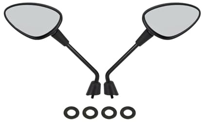 YBFYTUSE Seite Rückspiegel Motorrad-Lenkerendenspiegel Links Und Rechts Für Vespa Für Sprint 50 125 150 2014-2018 2019 2020 2021 2022 Lenkerendenspiegel(Black)