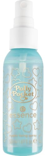 essence Polly Pocket Hydro fixing Spray n° 01, transparent, hydratant, fixant, frais, végétalien, sans huile, sans paraben, sans particules de microplastique, 1 paquet (50 ml)