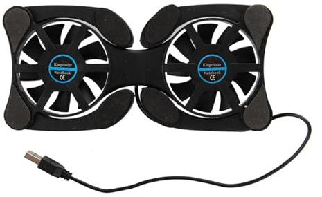 Supporto di raffreddamento per computer portatile – Supporto pieghevole per notebook con ventola di polipo, alimentato tramite USB, base di raffreddamento antiscivolo portatile e silenziosa per laptop
