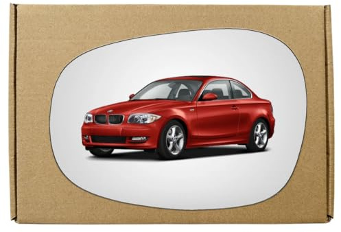 GAPlus Wing Mirror Glass Left Compatible with BMW 1 Series 2009-2011 STICK-ON Passenger Near Side with Blind Spot