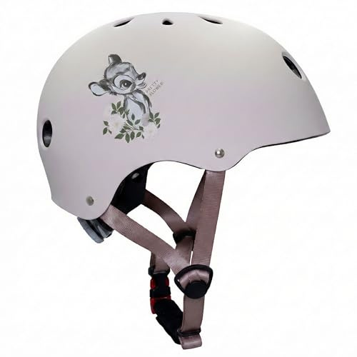 Disney SICHERER Fahrradhelm für Mädchen, für Fahrräder, SPORTIV, VERSTELLBAR 52-56 cm (Disney Bambi)
