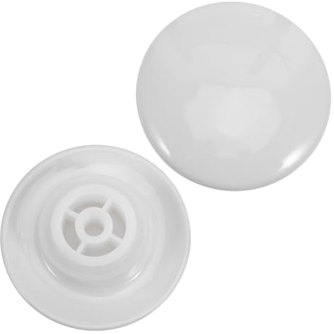 TOVINANNA 2Pcs Bathroom Sink Drain Plug Replacement White Ceramic Covers and Sealing Rings Universal Washbasin Waste Plug Cap for Vanity Basin Sink Hole Stopper Without Pop Up Spring Core 6.6x2.5cm