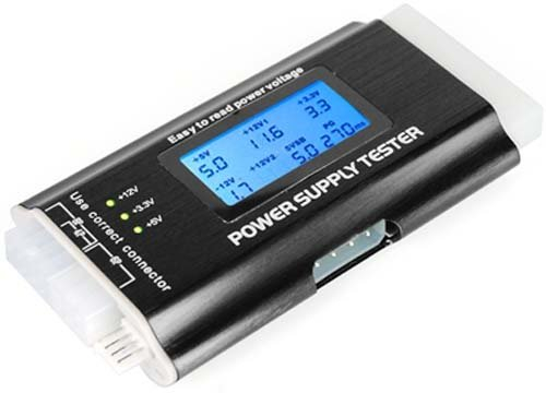 DIGIFLEX Tester alimentatore con schermo LCD ATX, BTX, ITX