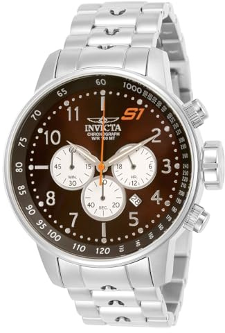 Invicta S1 Rally 23081 Herrenuhr - Quarzwerk - Edelstahl mit braunem Zifferblatt - 48 mm