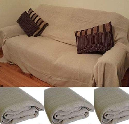 5 X Professional Premium Quality 3.2m x 2.5m 100% Cotton Twill Heavy Duty DUST Sheets for Decorating - Equip247uk