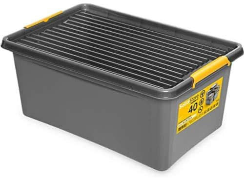 SolidStore stoß- und sturzfeste Rollbox; Aufbewahrungsbox Box 40L mit Rollen
