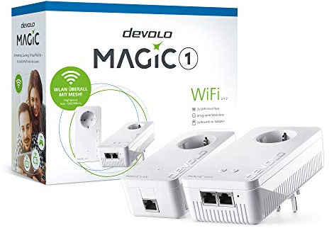 devolo Magic 1 WiFi 2-1-2 Starter Kit (1xWiFi+1xLAN 1200mbps Powerline Adapter)