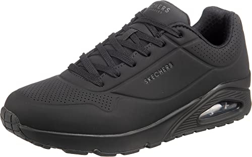Skechers Herren UNO Stand On Air Sneaker, Black Durabuck/Trim, 48.5 EU