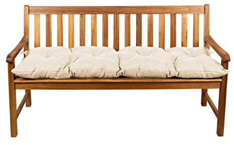 Gutekissen® Cojines para Bancos – Cojines Exterior para Banco jardín LS (120x60, Creme)