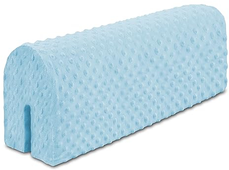 Bettkantenschutz für Kinderbetten 90 cm - Schutz für Bettrahmen Baby Bett rausfallschutz für boxspringbett bettgitter mit Bezug Kantenschutz Kinder Babybett Blau