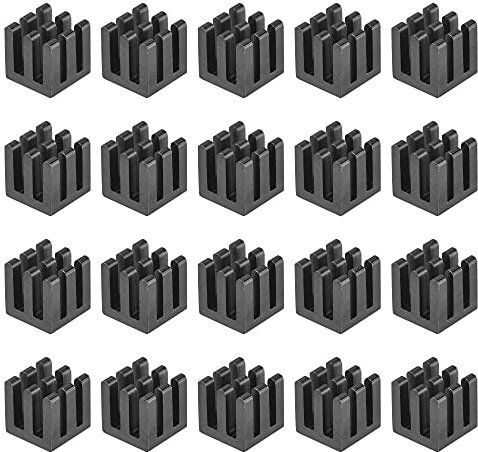 sourcing map 10x10x10mm Alluminium Dissipateur Chaleur Radiateur Électronique pour MOS IC Puce Noir 20pcs