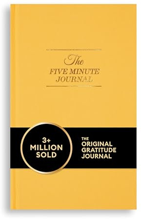 The Five Minute Journal: A Happier You in 5 minutes a day | Original Creator of The Five Minute Journal - Simple Daily Format - Increase Gratitude & Happiness, Gratitude List, Yellow
