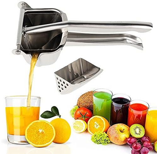 Presse Agrumes Manuel Acier Inoxydable Levier Fort et Robuste Amovible 22,5×10×9cm Presse Citron pour Cuisine Restaurant Salon de thé Bar